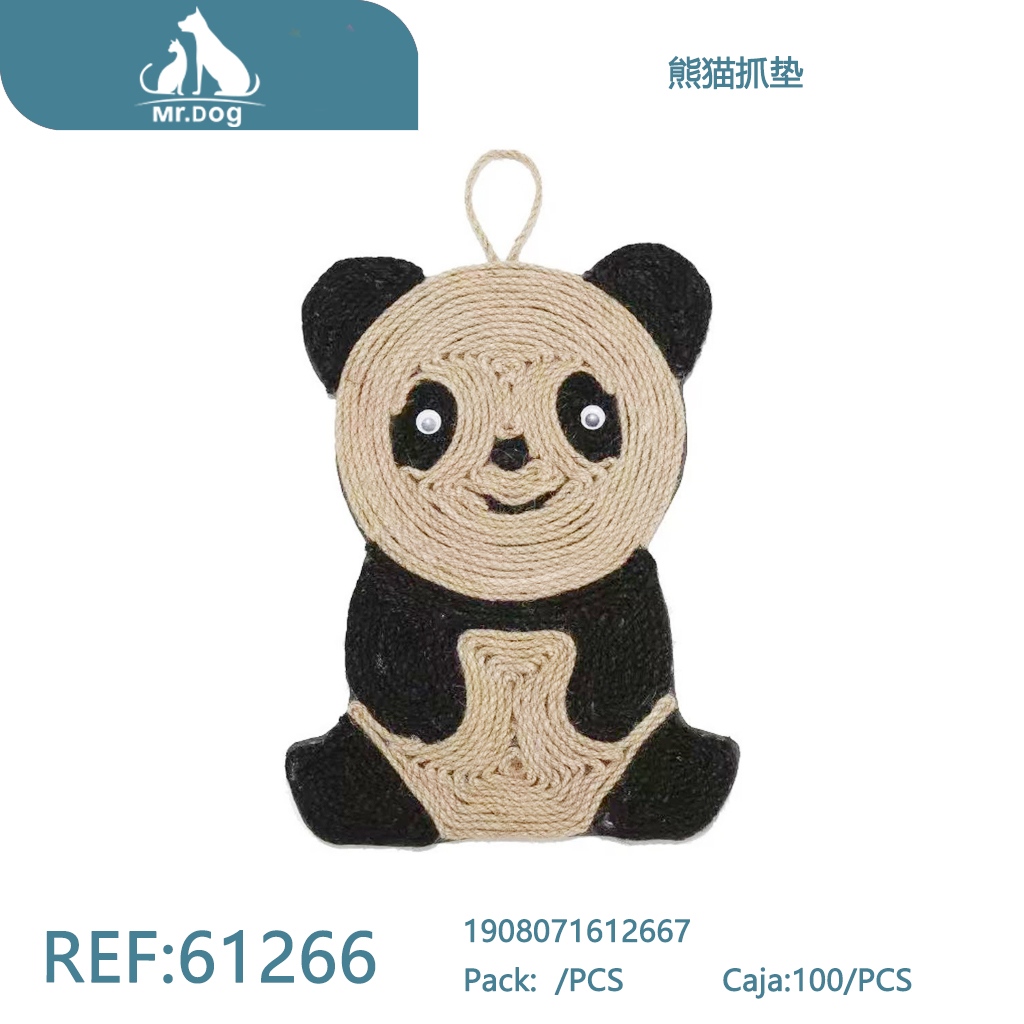 RASCADOR CON DISEÑO DE PANDA PARA GATOS