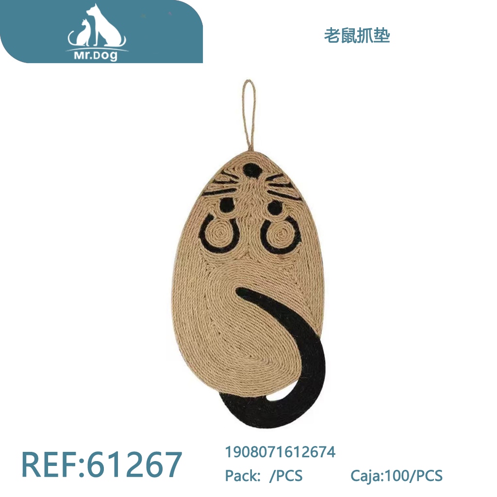 RASCADOR CON DISEÑO DE RATÓN PARA GATOS