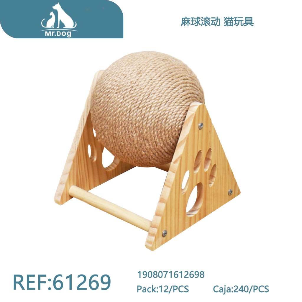 PELOTA DE YUTE PARA GATOS