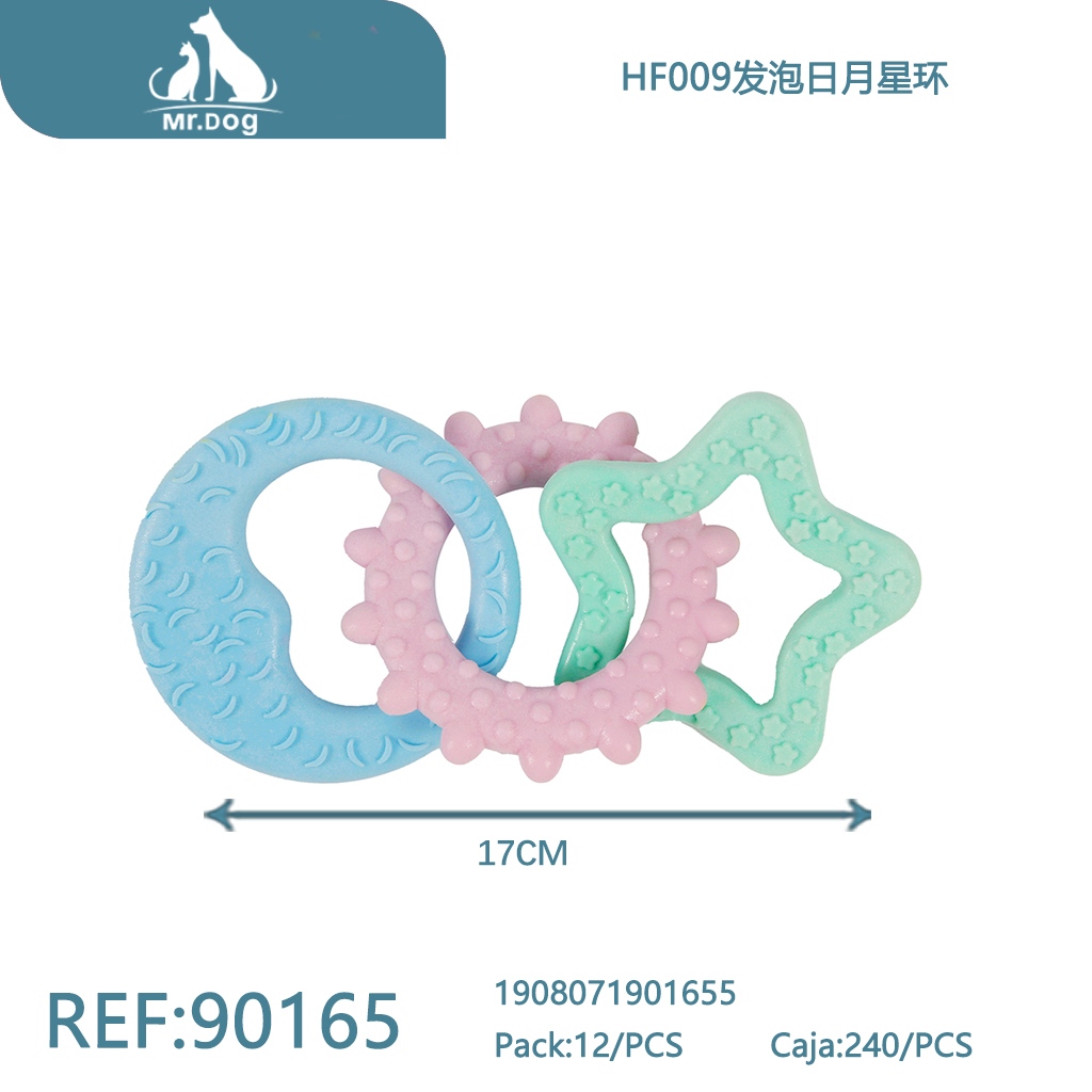 ARO DE ESPUMA CON DISEÑO DE SOL, LUNA Y ESTRELLAS PARA MASCOTAS