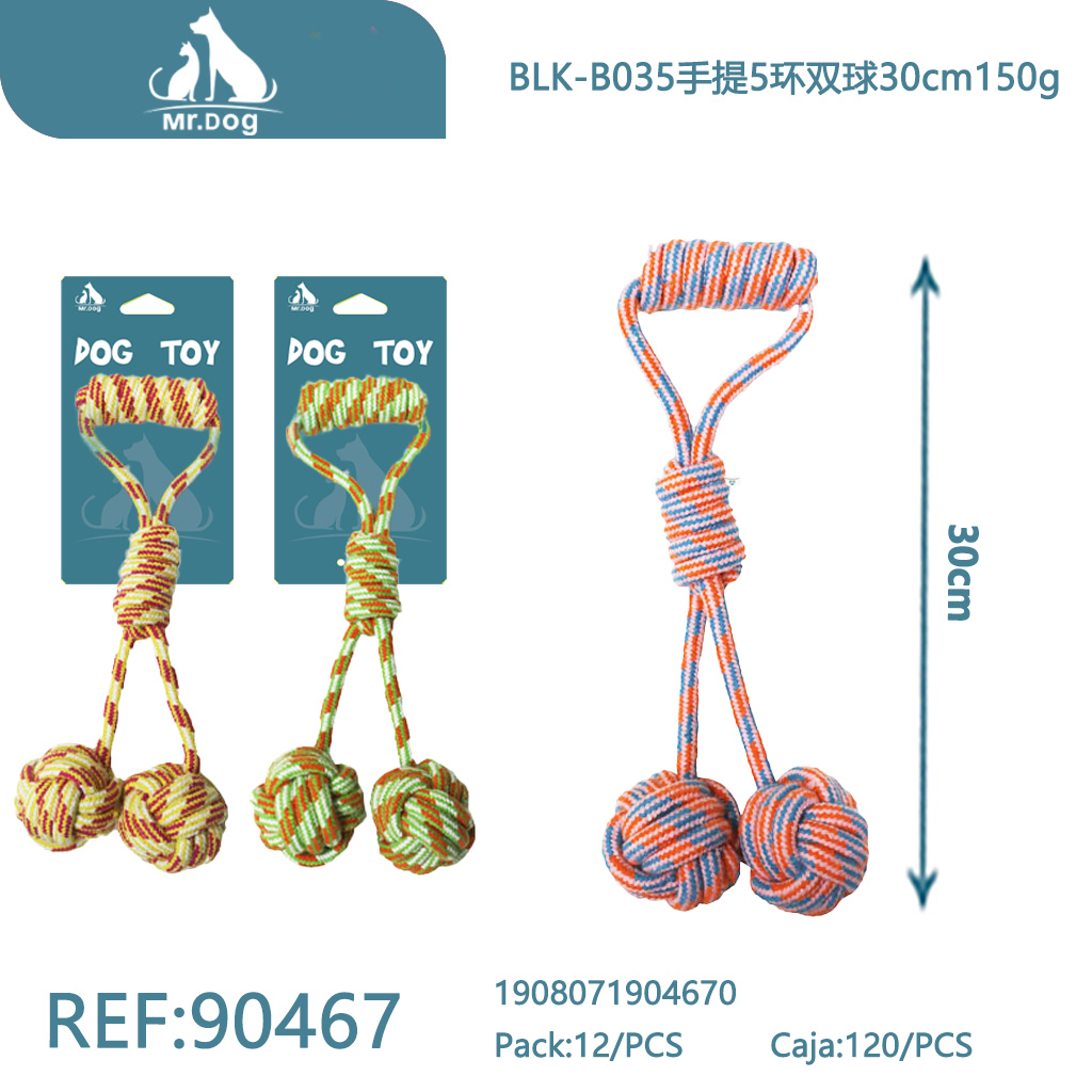 PELOTA DE SUJECIÓN CON ASA PARA MASCOTAS