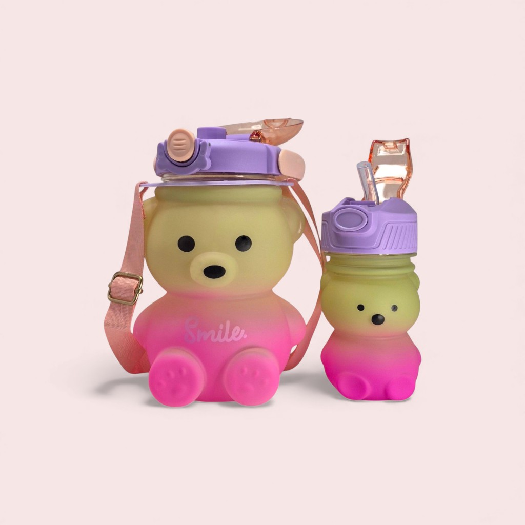 [HH-920043] BOTELLA DOBLE CON ASA DE OSITO – 1200 ML + 280 ML