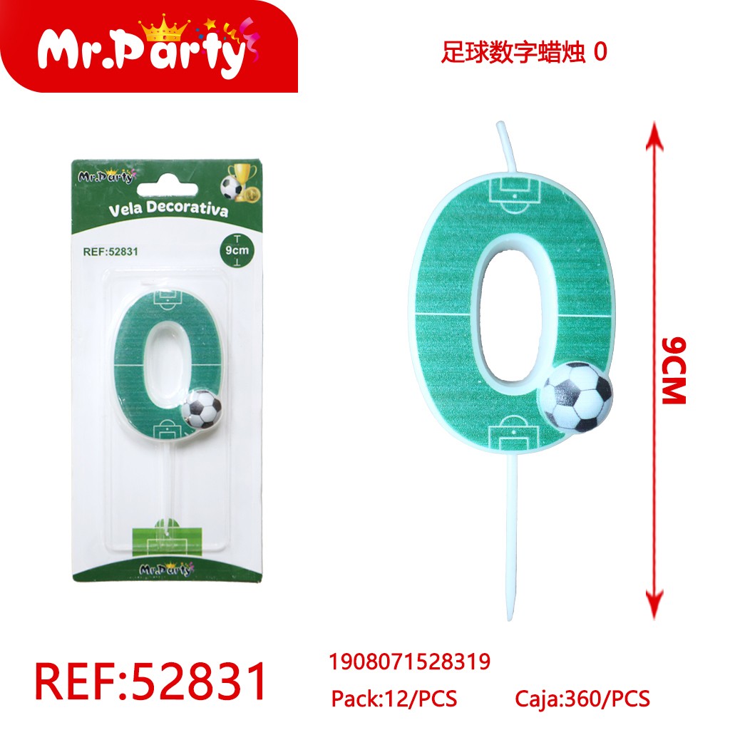 VELA DE NÚMERO DE FÚTBOL 0