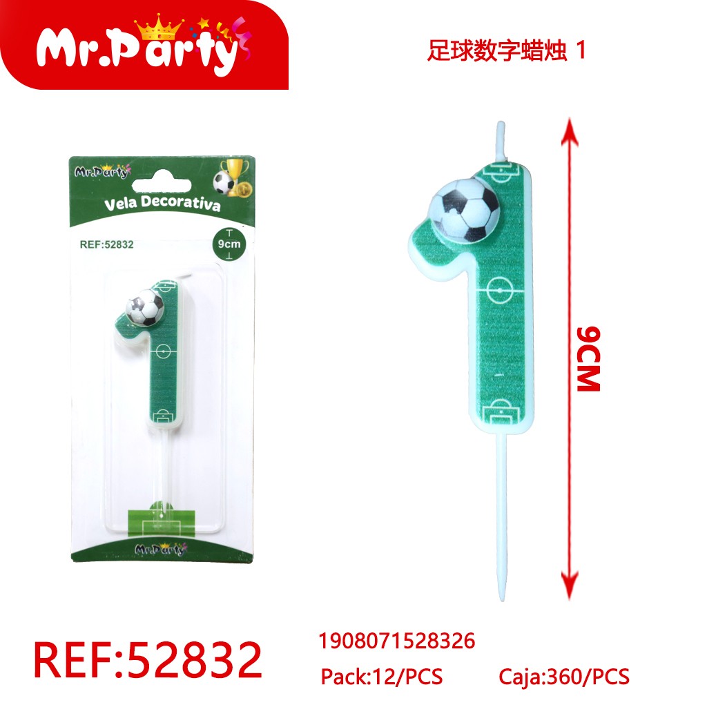 VELA DE NÚMERO DE FÚTBOL 1