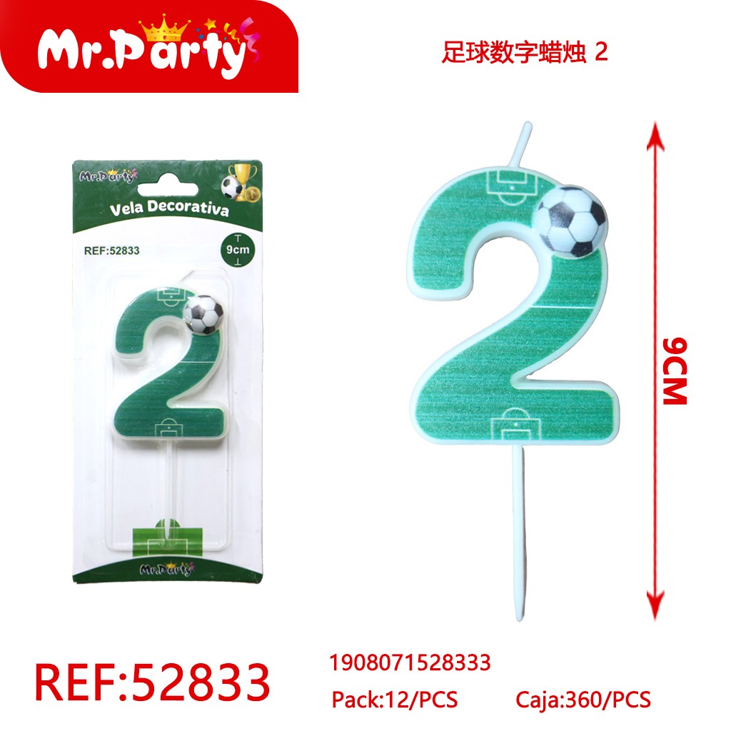 VELA DE NÚMERO DE FÚTBOL 2