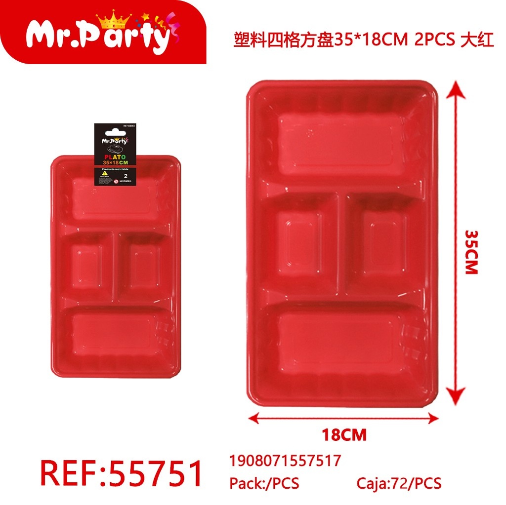 PLATO PLASTICO CON DIVISION