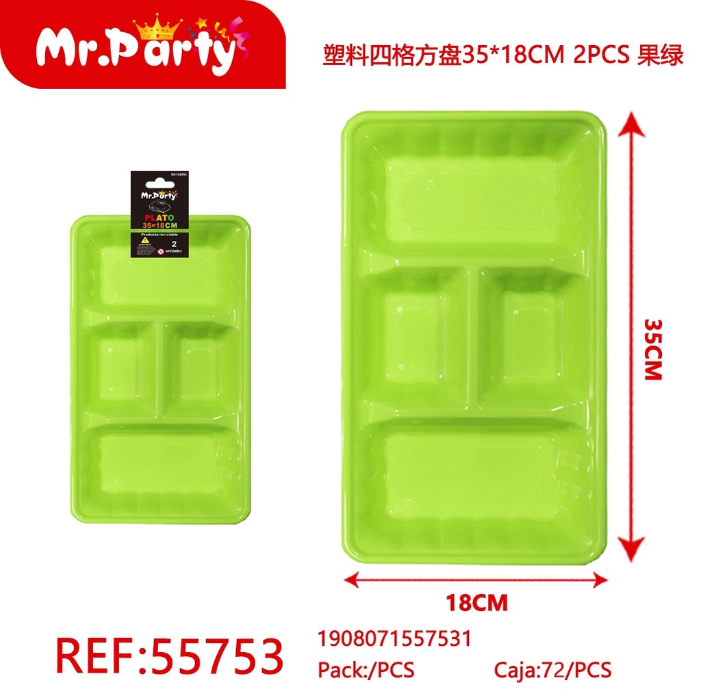 PLATO PLASTICO CON DIVISION