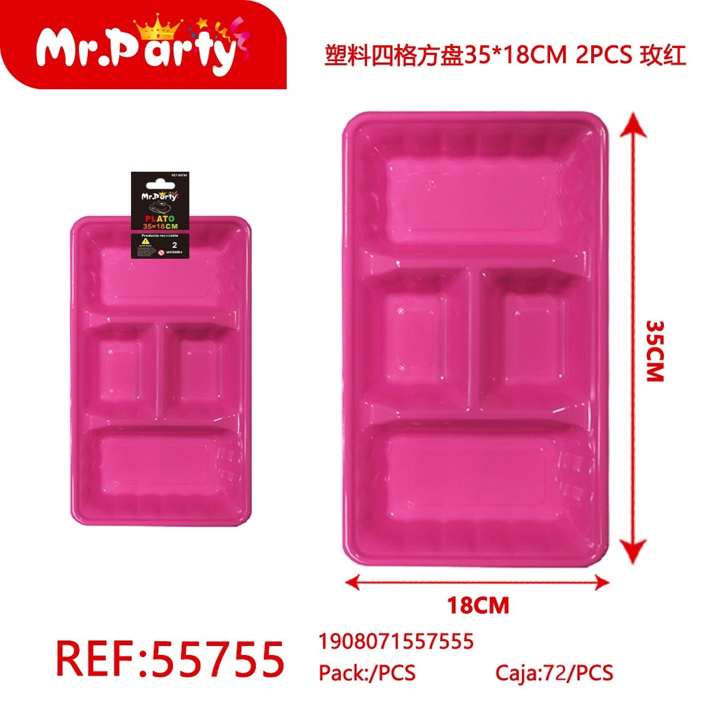 PLATO PLASTICO CON DIVISION