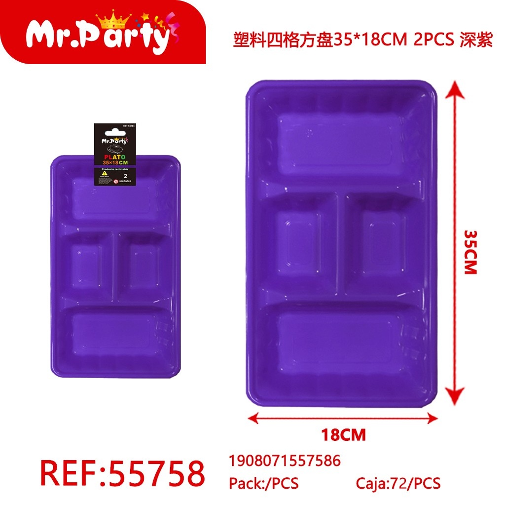 PLATO PLASTICO CON DIVISION