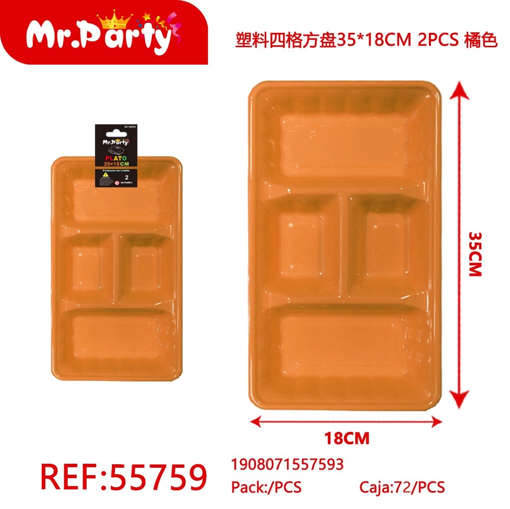 PLATO PLASTICO CON DIVISION