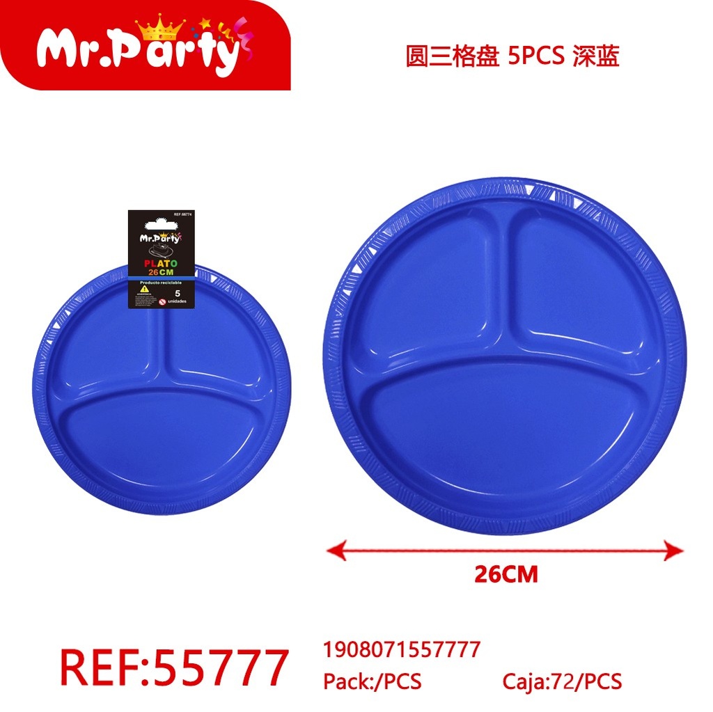 PLATO PLASTICO CON DIVISION