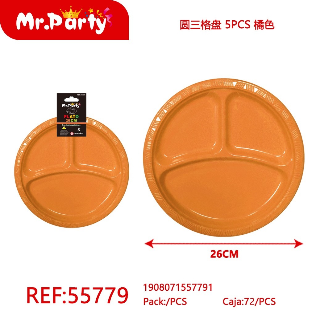 PLATO PLASTICO CON DIVISION