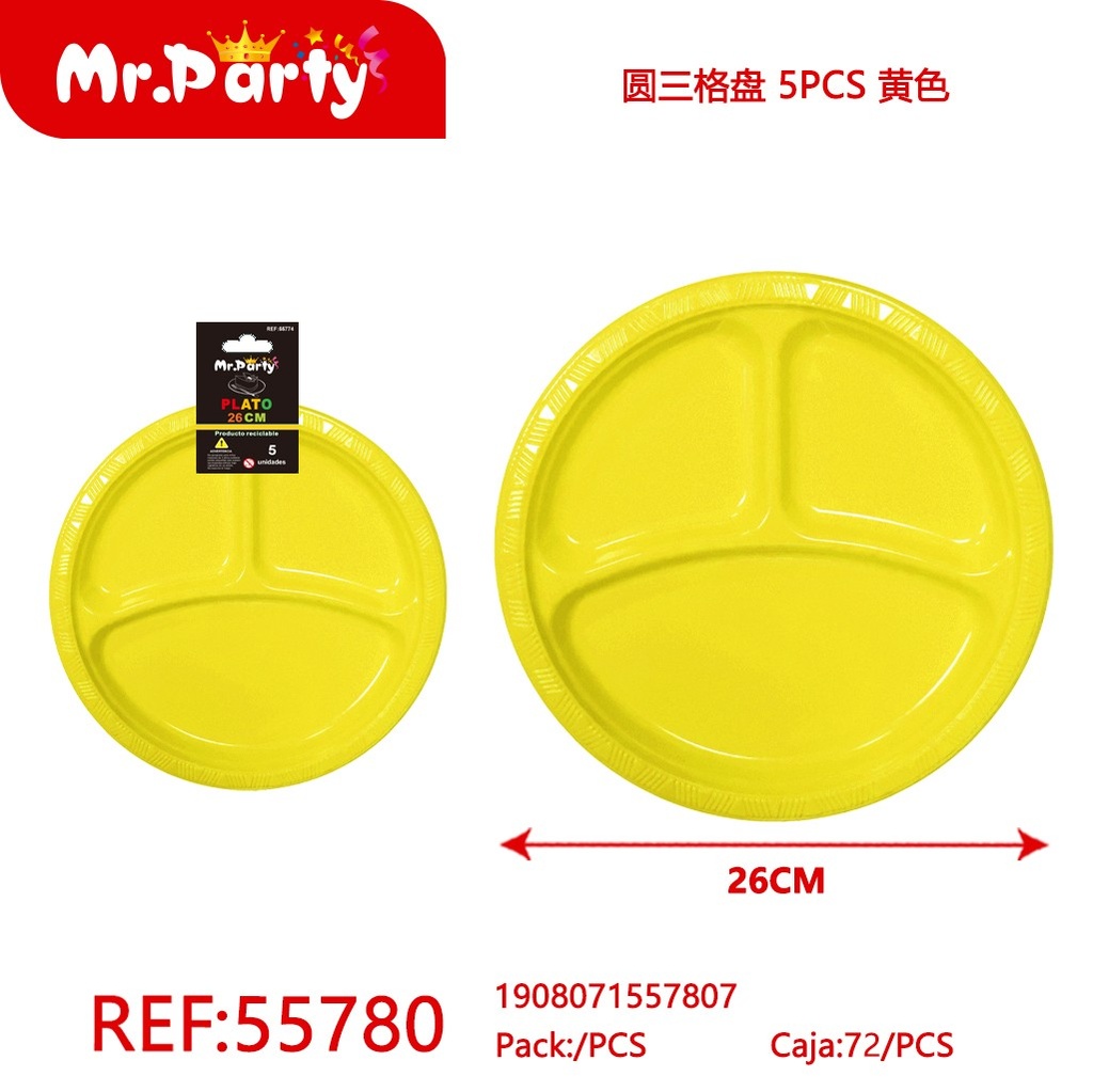 PLATO PLASTICO CON DIVISION