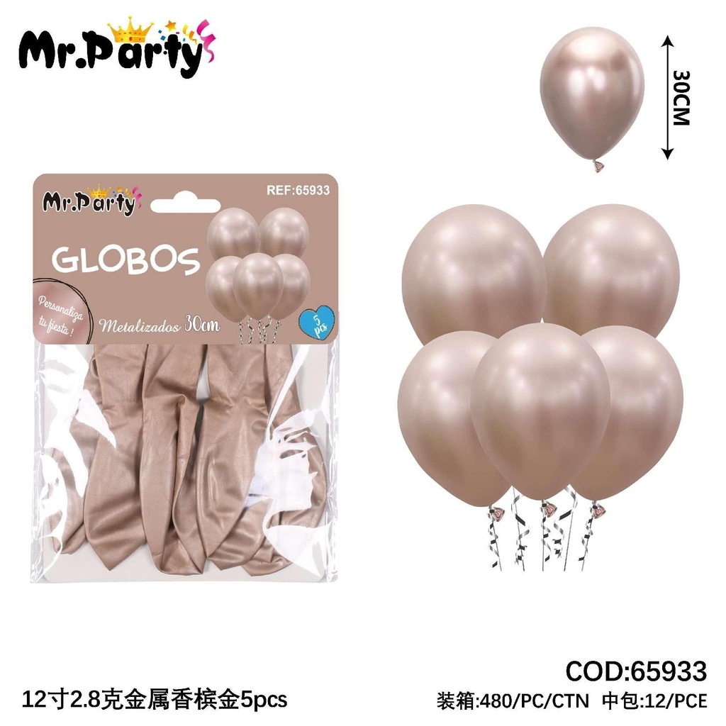 GLOBOS DE LATEX METALIZADOS