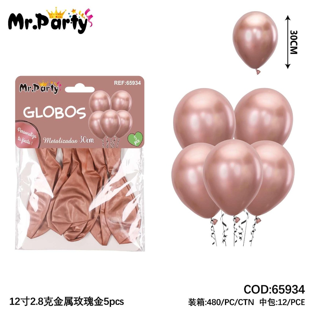 GLOBOS DE LATEX METALIZADOS