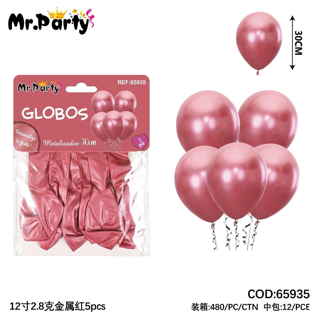 GLOBOS DE LATEX METALIZADOS