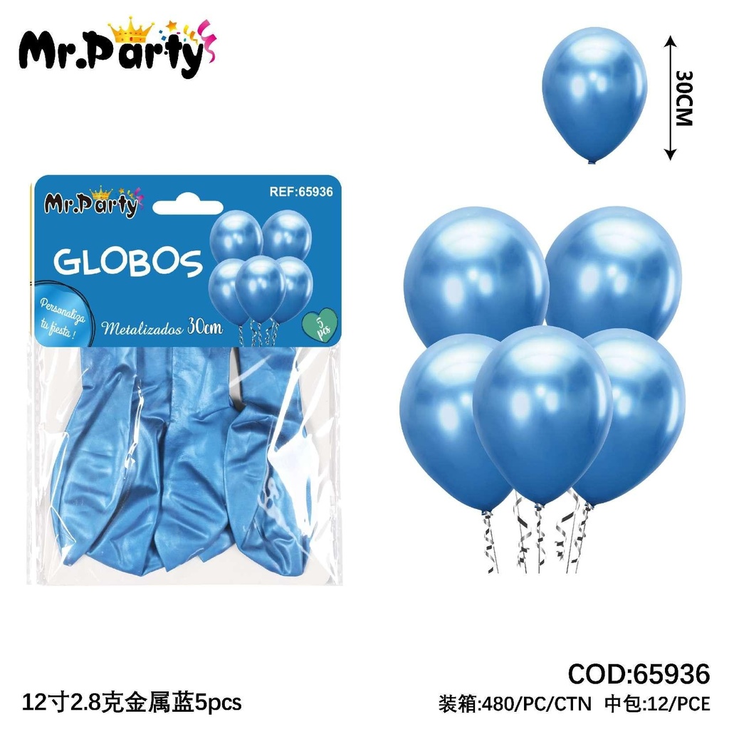 GLOBOS DE LATEX METALIZADOS